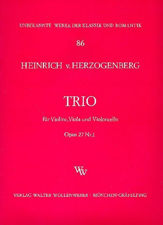 Streichtrio op.27,1 fr Violine, Viola und Violoncello Stimmen