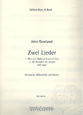 2 Lieder fr 2 Blockflten (SA) und Gitarre (en)