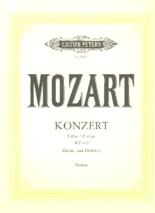 Konzert F-Dur KV413 fr Klavier und Orchester Partitur