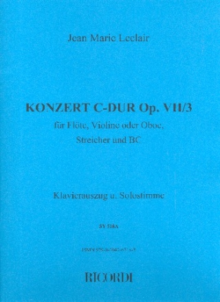 Konzert C-Dur op.7,3 fr Violine (Flte oder Oboe) und Klavier