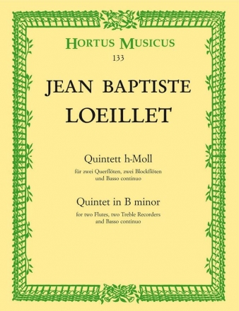 Quintett h-Moll fr 2 Flten, 2 Blockflten und Bc