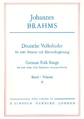 Deutsche Volkslieder Band 2 fr tiefe Singstimme und Klavier (en/dt)