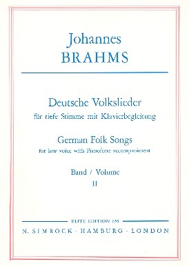 Deutsche Volkslieder Band 2 fr tiefe Singstimme und Klavier (en/dt)
