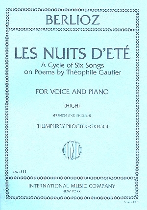 Les nuits d't - A cycle of 6 songs for high voice and piano (en/fr)