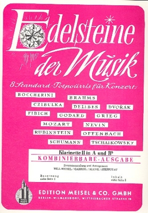 8 Edelsteine der Musik Potpourris fr Orchester Klarinette 2 A/B