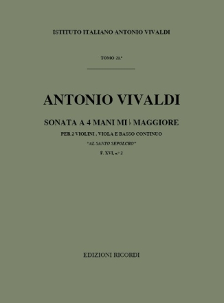 Sonata a 4 mi bemol maggiore F.XVI:2 per 2 violini, viola e bc partitura
