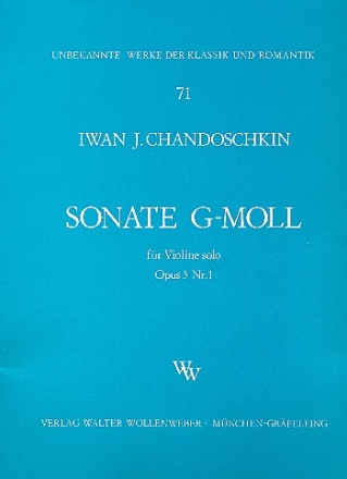 Sonate g-Moll op.3,1 fr Violine solo