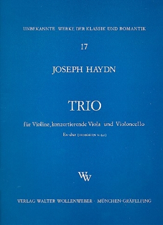 Trio Es-Dur Hob.V:Es1 für Violine, konzertierende Viola und Violoncello,  Stimmen