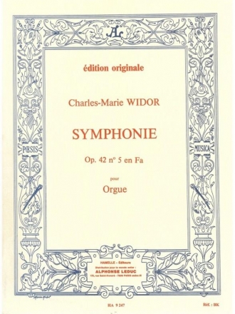 Symphonie fa majeur no.5 op.42 pour orgue
