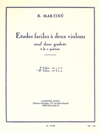 tudes faciles vol.2 Duos trs faciles pour 2 violons,  partition