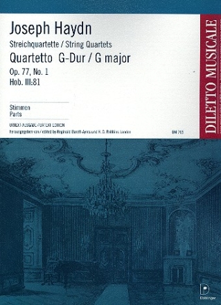 Streichquartett G-Dur HOB.III:81 op.77,1 Stimmen 