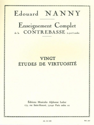 20 etudes de virtuosite pour contrebasse