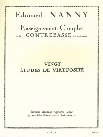 20 etudes de virtuosite pour contrebasse