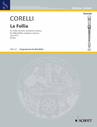 La Follia op. 5/12 fr Alt-Blockflte und Basso continuo
