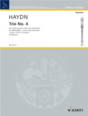 Trio F major no.4 for flute, violin and violoncello score and parts