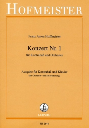 Konzert C-Dur Nr.1 fr Kontraba und Orchester fr Kontraba und Klavier