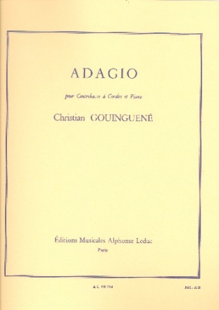 ADAGIO POUR CONTREBASSE A CORDES ET PIANO