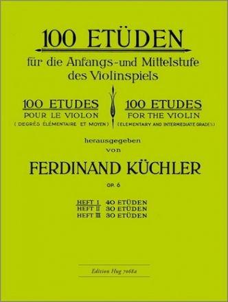 100 Etden op.6 Band 1 40 Etden fr die Anfangs- und Mittelstufe im Violinspiel