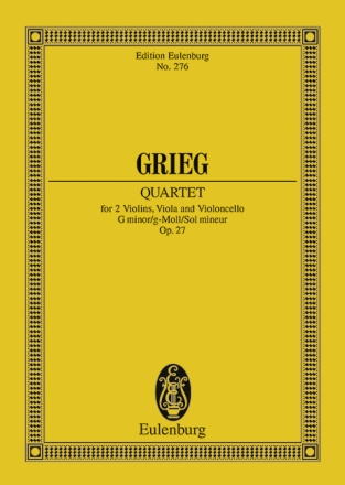 Streichquartett g-Moll op.27 fr Streichquartett Studienpartitur
