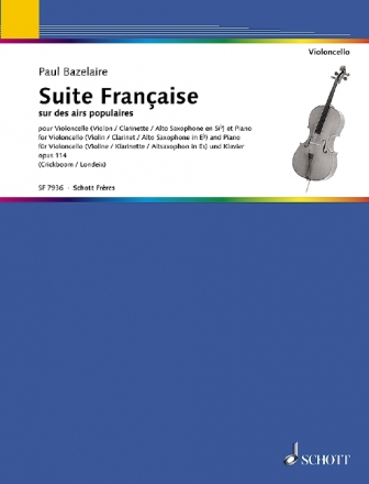 Suite francaise op.114 sur des airs populaires pour violoncelle et piano