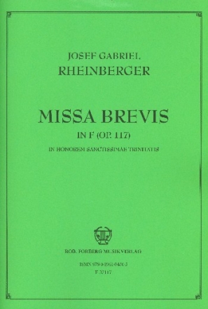 Missa in honorem sanctissimae trinitatis op.117 fr gem Chor a cappella,   Partitur