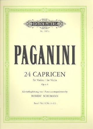 24 Capricen op.1 für Violine solo Band 1 für Violine und Klavier Klavierbegleitstimme von Schumann