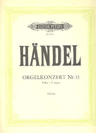 Konzert Nr.13 F-Dur fr Orgel und Orchester Partitur