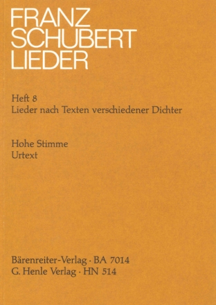 Lieder Band 8 fr Singstimme (hoch) und Klavier