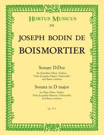 Sonate D-Dur op.37,3  fr Flte, Gambe und Bc