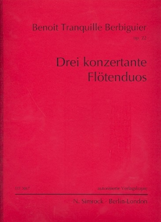 3 konzertante Duos op.22 fr 2 Flten Stimmen (Verlagskopie)