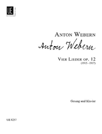 4 Lieder op.12 fr hohe Singstimme und Klavier