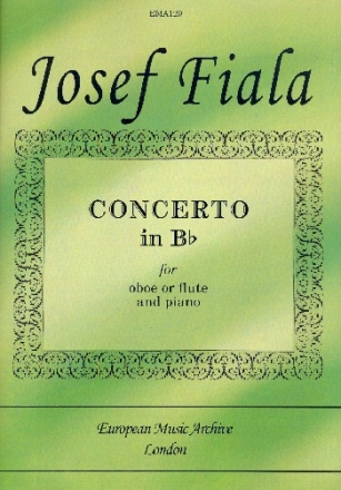Concerto B flat major for oboe and orchestra for oboe (flute) and piano