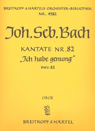 Ich habe genung Kantate Nr.82 BWV82 Oboe