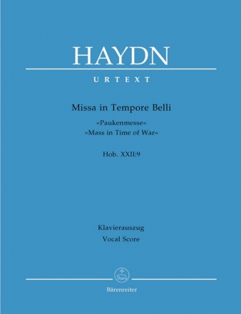 Missa in Tempore Belli Hob.XXII:9 fr Soli, Chor und Orchester Klavierauszug