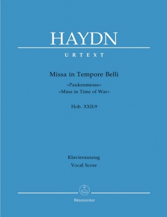 Missa in Tempore Belli Hob.XXII:9 fr Soli, Chor und Orchester Klavierauszug