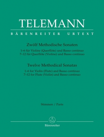 12 methodische Sonaten  fr Flte und Bc Stimmenband