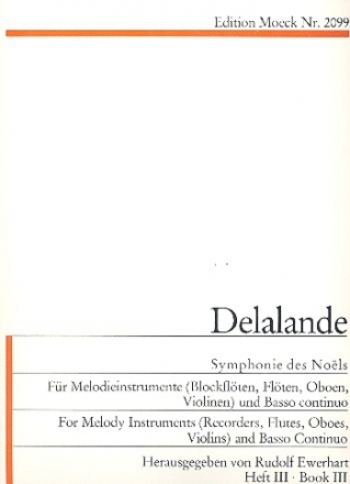 Symphonies de Noels Band 3 fr Melodieinstrumente und Bc Partitur und 3 Stimmen