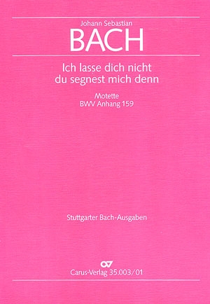 Ich lasse dich nicht du segnest mich denn BWVAnhang159  Partitur (dt/en)