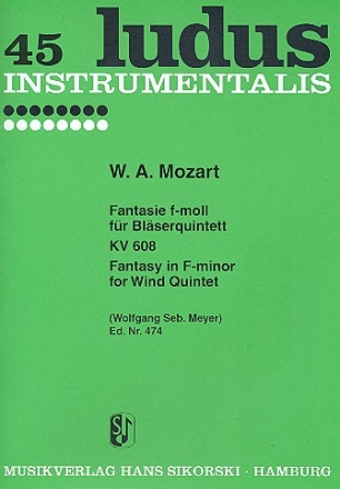 Fantasie f-Moll KV608 fr Flte, Oboe, Klarinette, Horn und Fgott,  Stimmen