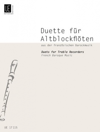 Duette fr Altblockflten aus der franzsischen Barockmusik Partitur