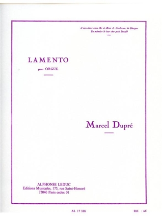 Lamento pour orgue