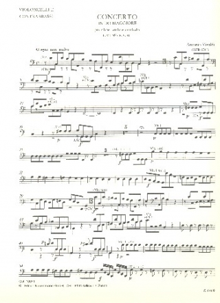 Konzert C-Dur RV447 fr Oboe und Streichorchester Cello / Bass