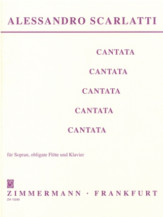 Cantata per soprano con flauto obbligato (e pianoforte) Partitur und 2 Stimmen (it/dt/en)