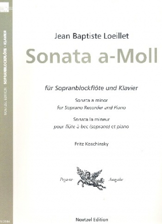Sonata a-Moll für Sopranblock- flöte und Klavier Partitur und Stimme