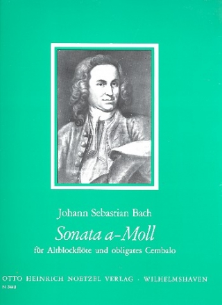 Sonate a-Moll  fr Altblockflte und obligates Cembalo Partitur und Stimmen