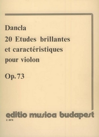 20 études brillantes et caracteristiques op.73 pour violon