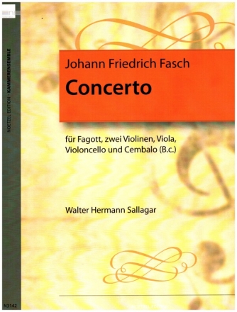 Concerto C-Dur fr Fagott, 2 Violinen, Viola, Violoncello und Cembalo (Bc) Partitur (= Cembalo)