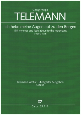 Ich hebe meine Augen auf TVWV7:15 fr Tenor, Violine (Oboe) und Bc Partitur