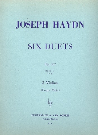 6 Duets op.102 vol.1 (1-3) for 2 violins score