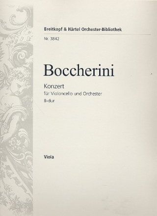 Konzert B-Dur G482 fr Violoncello und Orchester Viola